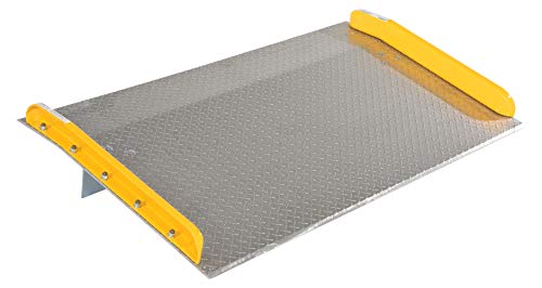 Vestil TAS-15-6036 Truck Dockboard with Steel Safety Curb, Aluminum, 15000 lbs Capacity, 36" Length, 60" Width