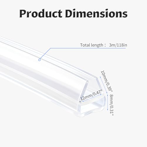 Joint de porte de douche de type U étanche pour verre de 12 mm