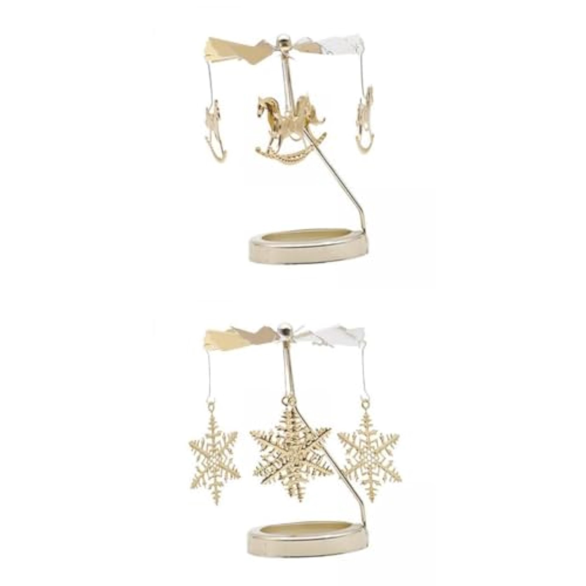 Spinning Tea Light Candle Holder, Rotating Candlestick 2Pcs