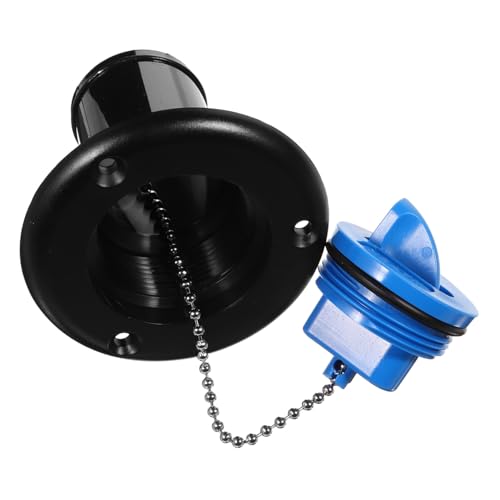 WEKADRIN Rv Fresh Water Tank Cap Black and Blue Replacement Inlet Cover Gasket for Trailer Boat Yacht Camper Water Supply Accessory