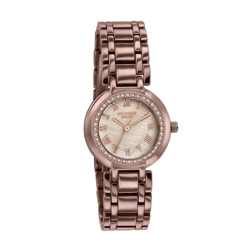 Image of Sonata Poze 8 Quartz Analog with Lt. Beige Dial IP Brown Alloy Strap Watch for Women - SP80163QM01W
