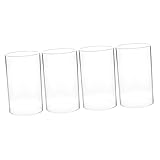 VINTORKY 4 Piezas Sombra De Vela Titular De La Vela Accesorios para Velas Tubo De Sombra De Chimenea Ligero Decoración Múltiple Vela De Flores Cúpula Vidrio De Alto Borosilicato Transparent