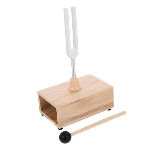 Mikinona 528hz Tuning Forks Set Healing Kit Wooden Resonator with Hammer for Meditation