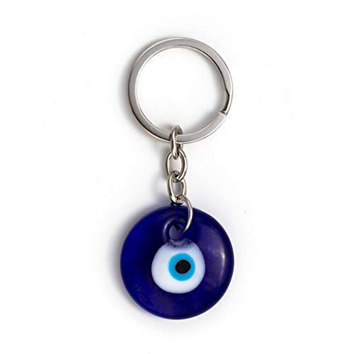 Preisvergleich Produktbild qingqingR Türkischer Blauer böser Blick Keychain Autoschlüsselring Amulett-Glücksbringer-hängender Anhänger