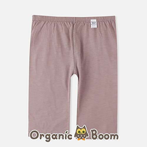 OrganicBoom Big Girl Boy Certified 100% Organic Cotton Lightweight Three-Quarter Outfit Tee Pants Set Easywear Playwear3