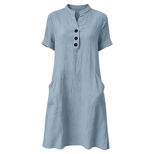 Robe d'été décontractée longue et ample, mode pudique chic avec poches pratiques - 3