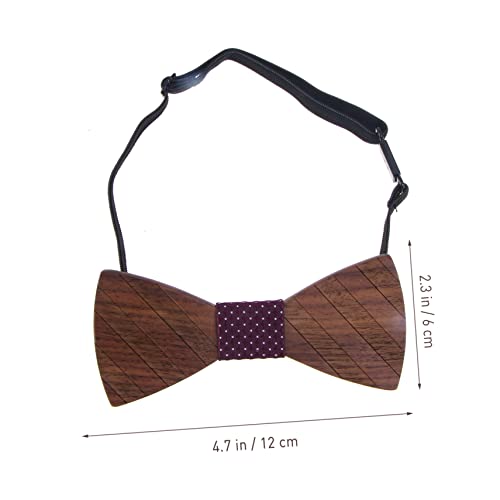 Set de pajarita de madera para mujer con accesorios miniatura 7