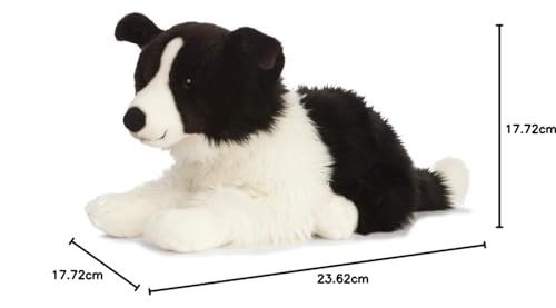 Living Nature Soft Toy - Großes Stofftier Border Collie (60cm), Schwarz / Weiß