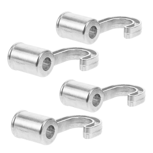 SOLUSTRE 4Pcs Closet Rod Brackets Wall Mounted Towel Rod Hooks Sturdy Support Racks for Bath Bedroom Office Easy to Install Modern Design for Home