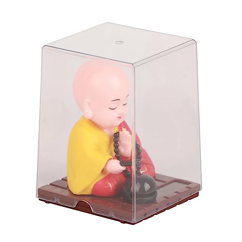 Presente para Atrair Dinheiro e Orar por Boa Fortuna, Boneca Monge Budista Movida a Energia Solar Co