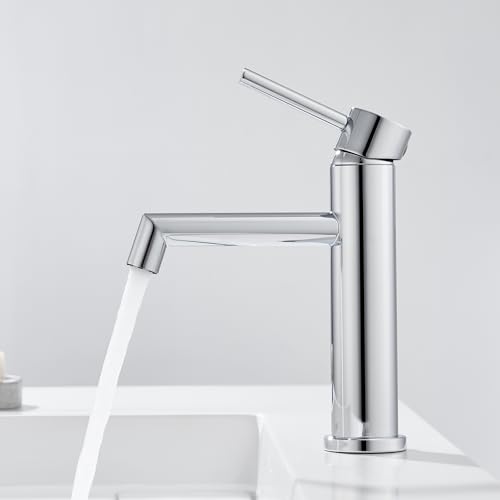 Ulytid Grifo Lavabo De Baño Cromado, Grifo Monomando Lavabo Acero Inoxidable, Grifo Mezclador Con Aireador Desmontable, Diseño Moderno, Agua Fría Y Caliente Disponible Con Altura De Salida 111 Mm Ulytid Grifo Lavabo De Baño Cromado, Grifo Monomando Lavabo Acero Inoxidable, Grifo Mezclador Con Aireador Desmontable, Diseño Moderno, Agua Fría Y Caliente Disponible Con Altura De Salida 111 Mm