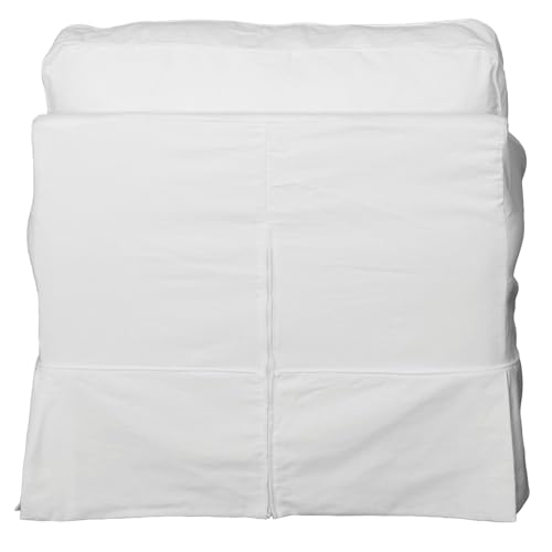 Sillón plegable blanco de algodón y madera miniatura 4