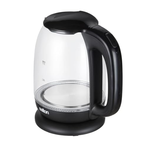 Hervidor eléctrico Salton vidrio 1.7 L con base 360° miniatura 2