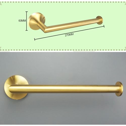 Accessoires salle de bain or brossé porte-serviettes et support mural 4 pièces - 6
