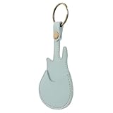 Abaodam ギターピック収納バッグ レザー製 キーホルダー付き ピックホルダー 携帯便利 楽器アクセサリー 収納ケース 小型カポも入れられる 丈夫で耐久性のあるデザイン