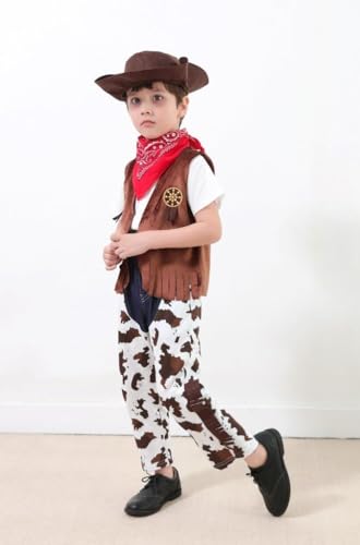 Disfraz completo de vaquero para niños 2T-3T miniatura 2