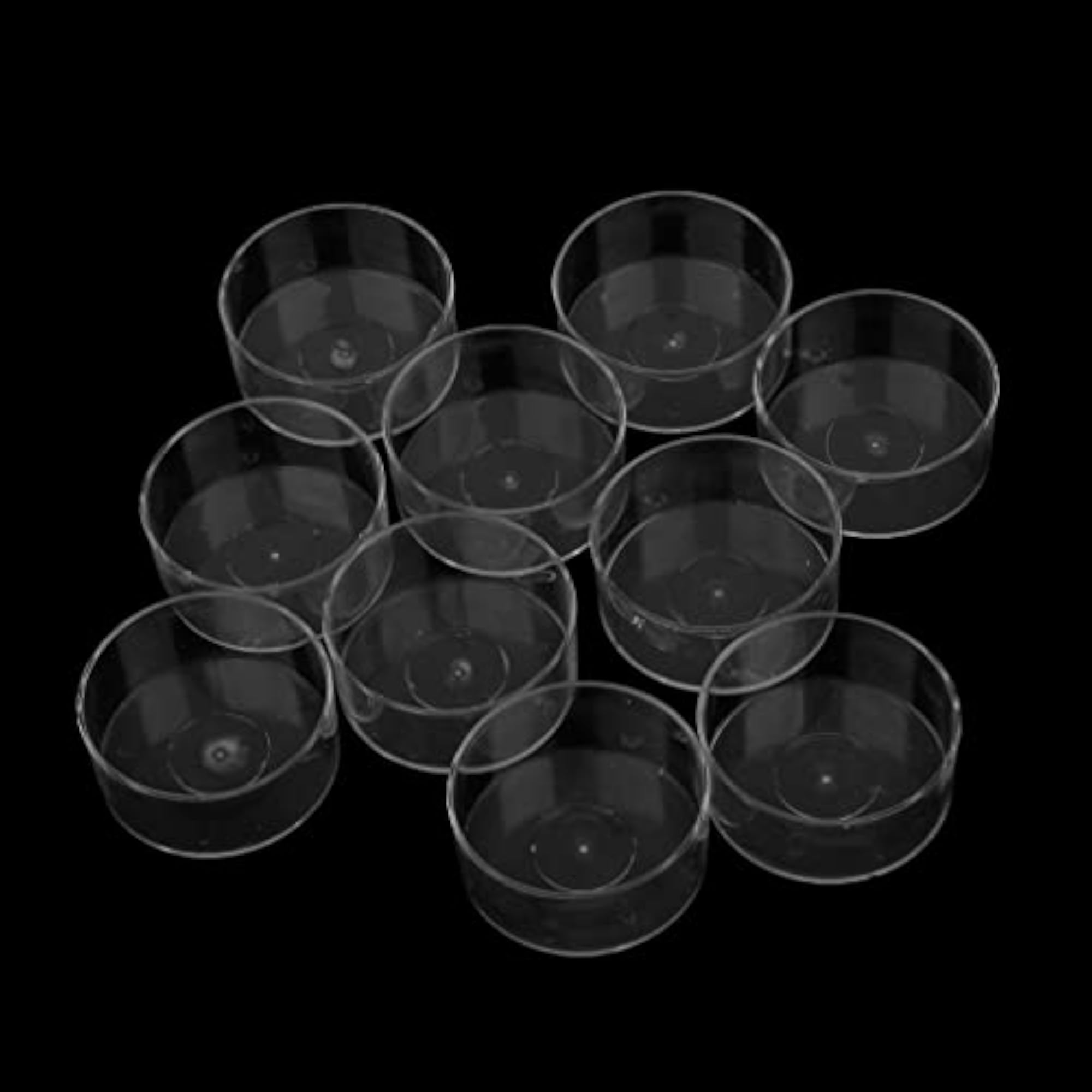 10pcs Clear Plastic Tealight Cups Cute Candle Mold Wax Containers