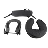 OPPWONG Massage Headrest for Bed, Massage Face Cradle Massage Pillow Face Down Adjustable Folding Massage Table Face Cradle Pillow Beauty Bed Headrest Cradle U Shape for Beauty Salon Black