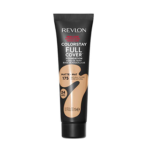 Image of Revlon Liquid Foundation, ColorStay Face Makeup for Normal and Dry Skin, Longwear Full Coverage with Matte Finish, Oil Free, 175 Natural Ochre, 30 ml