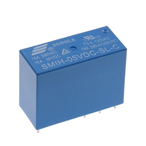 Relés de potencia SMIH-05VDC-SL-C y versiones de 12V y 24V de 16A con 6 u 8 pines