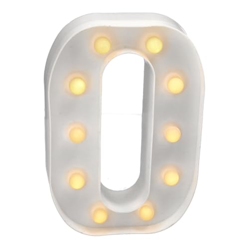 Jandei - Letras LED Iluminadas, Letra O con Luz Blanca Cálida,