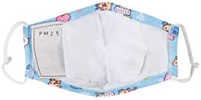 PureMe Kids Cotton Reusable Anti Pollution Mask with 4 PM2.5 filters (6 to 12 years, Blue)