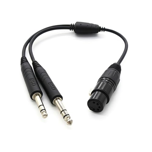 Adaptador XLR5 hembra a intercomunicador aviación GA