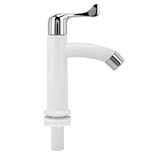 ViaGasaFamido Farmhouse Vessel Sink Faucet with Single Handle for RV Bathroom One Hole Basin Faucet G1 2 Plastic — view 9