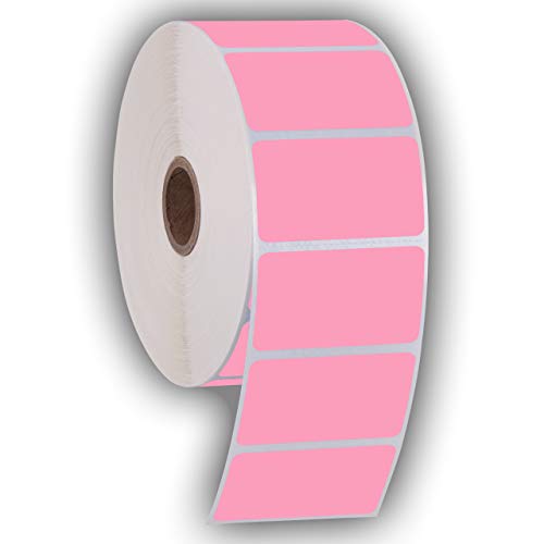 Autocollants perforés thermiques roses 1 rouleau pour étiquettes de codes à barres et envoi