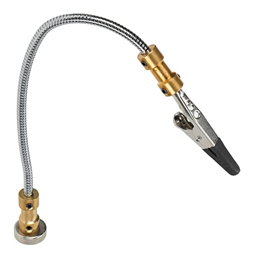 Walfront Single Arms Soldering Helping Hands with Magnetic Base Adjustable Welding Third Hand Tool for Electronics Repair Assembly Duplex Workshop Helping Station, Hand Tools & Accessories