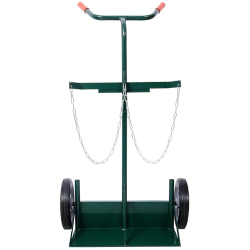Carretilla para cilindros de soldadura con ruedas de goma sólidas 10 pulgadas miniatura 2
