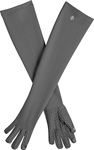 Coolibar UPF 50+ Men's Women's Culebra UV Long Sun Gloves - Sun Protective (Medium- Charcoal) Coolibar UPF 50+ Men's Women's Culebra UV Long Sun Gloves - Sun Protective (Medium- Charcoal)