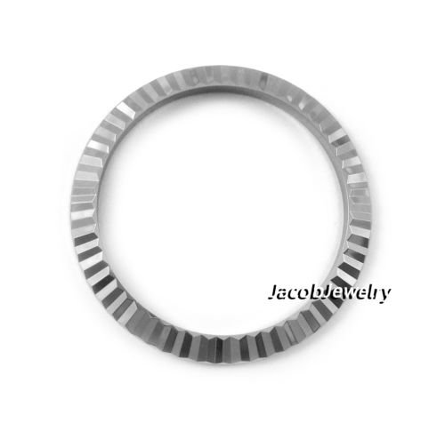 Silver Fluted Bezel Ring Insert Fit Day Date Datejust 26mm Watch