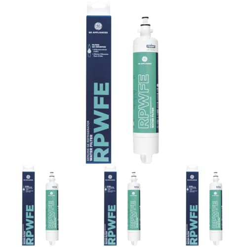 Image of GE RPWFE Refrigerator Water Filter, Genuine Replacement Filter, Certified to Reduce Lead, Sulfur, and 50+ Other Impurities, Replace Every 6 Months for Best Results (Pack of 4)
