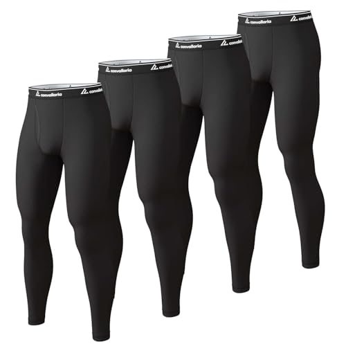 Men's Thermal Pants Fleece Lined Long Johns Compression Bottom Athletic Base Layer Cold Weather Gear 1 2 4 Pcs