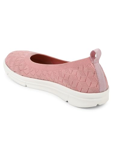 Image of Carlton London Women's Textured Knit Comfort Ballet Flats