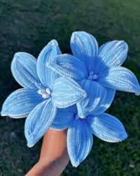 Image of 100Pc Pipe Cleaners Craft Set | Chenille Stem Fuzzy Sticks DIY Craft Supplies for Art Projects Activities, Decorations, Flower Making, Modeling & Sculpting (Blue)