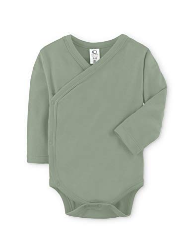 Image of Colored Organics Baby Organic Cotton Kimono Bodysuit - Long Sleeve Infant Side Snap One Piece - Boys and Girls Clothing