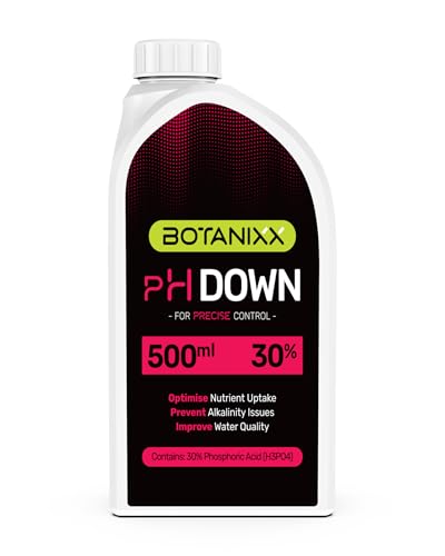 Botanixx pH DOWN 500ml – Professional Grade pH Reducer with 30% Phosphoric Acid Solution. Liquid Plant Additives Ideal For All Growing Media. Boosts Nutrient Uptake & Promotes Strong, Healthy Growth