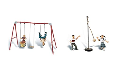 Playground Fun Woodland Scenics aire de jeux miniature avec balançoire