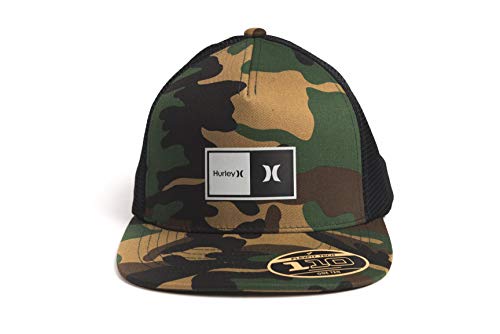 Image of Hurley Mens Cap Flat Brim Snapback Standard Trucker Hat