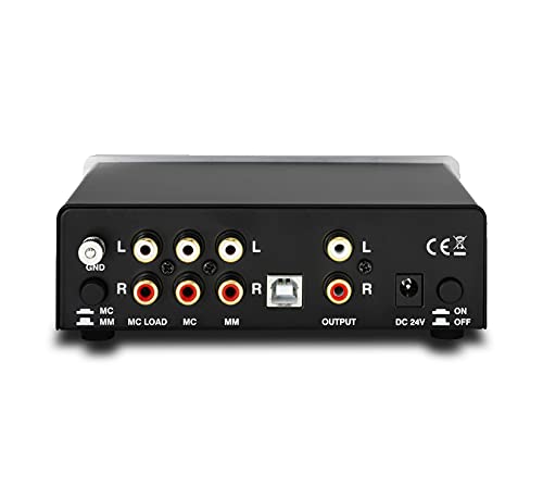 Thorens MM-008 ADC wzmacniacz do systemów MM i MC ze zintegrowanym przetwornikiem analogowo-cyfrowym i wyjściem USB Kolor: srebrny