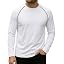 White - Mens Black Piping Raglan Shirt