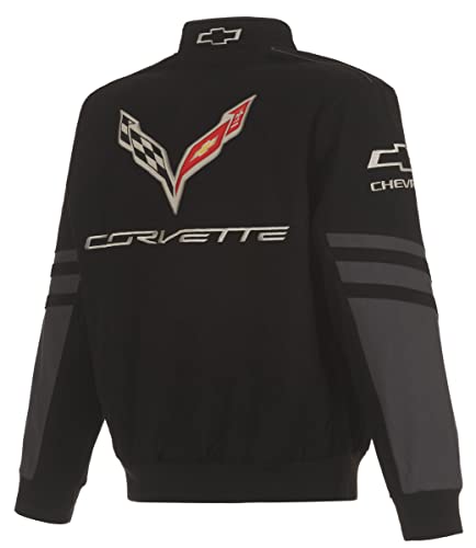 JH DESIGN GROUP Men's Chevy Corvette C7 Embroidered Cotton Twill Jacket2