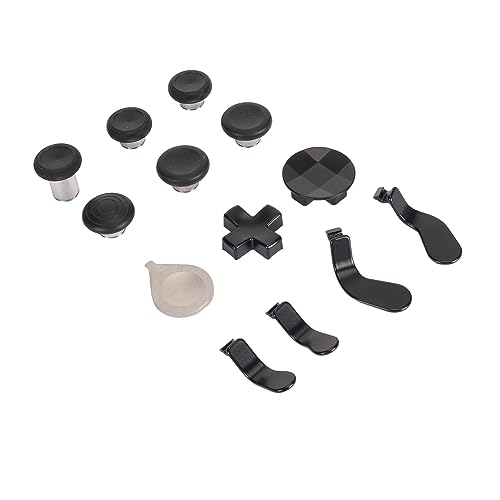 Image of 13 in 1 Metal Thumbsticks for One Series 2, Replacement Gaming Controller Accessory Kit, Metal Mod 6 Swap Joysticks, 4 Paddles, 2 D Pads, 1 Tool (Black)