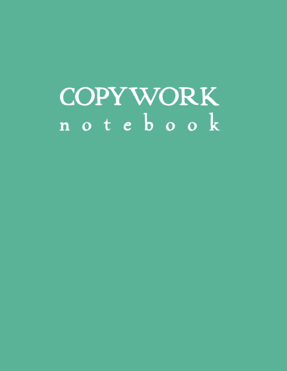 Copywork Notebook: Teal Softcover Blank Lined Journal by schoolnest