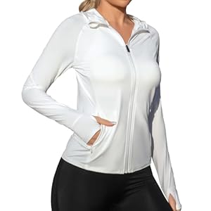 We1Fit Women&rsquo;s UPF 50+ Lightweight Sun Protection Hoodie Jacket Long Sleeve Hiking Outdoor Shirts with Pockets