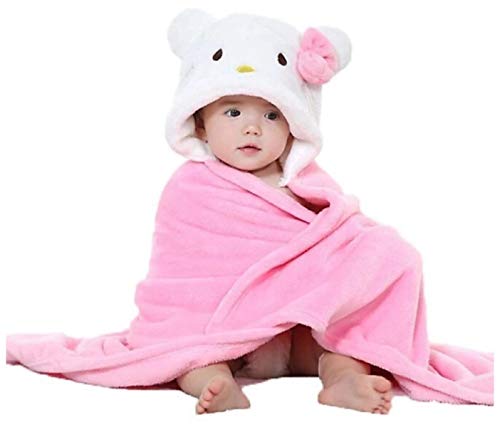 NAMAN Newborn Plush Swaddle, Hodded Blanket, Sleeping Bag, Warm and Soft Swaddle Wrap for Baby boy and Baby Girl-Pink_Hood