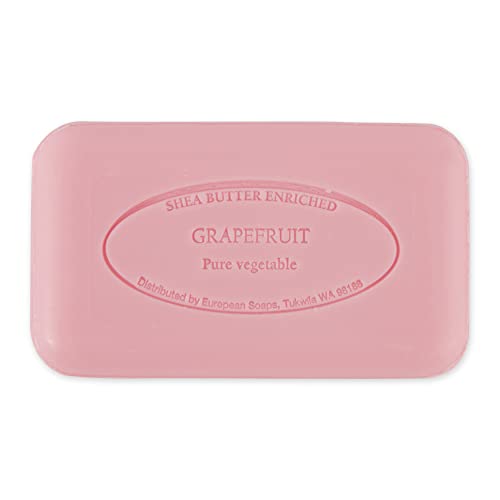 Image of Pre de Provence Artisanal Soap Bar, Natural French Skincare, Enriched with Organic Shea Butter, Quad Milled for Rich, Smooth & Moisturizing Lather, Grapefruit, 5.3 Ounce