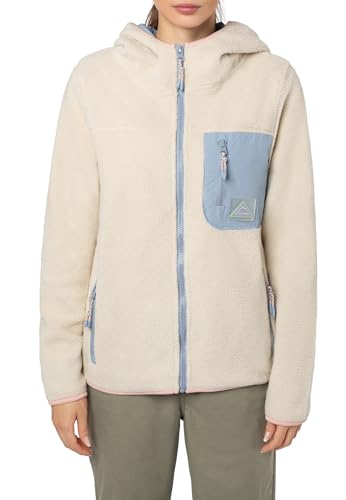 Sublevel Damen Teddy Fleecejacke – Kuschelige Jacke mit Kapuze und...